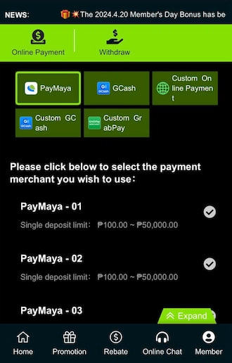 PayMaya deposit Ph777