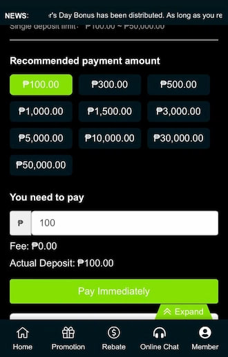 Select amount in paymaya ph777